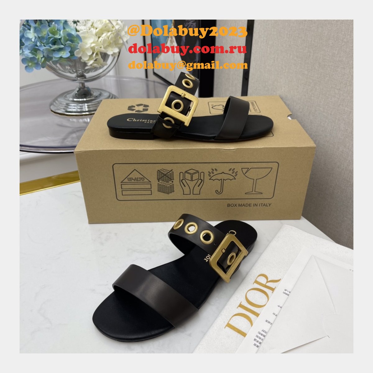 Wholesale Replica Christian Dior AW D-home sandals and slippers Shoes