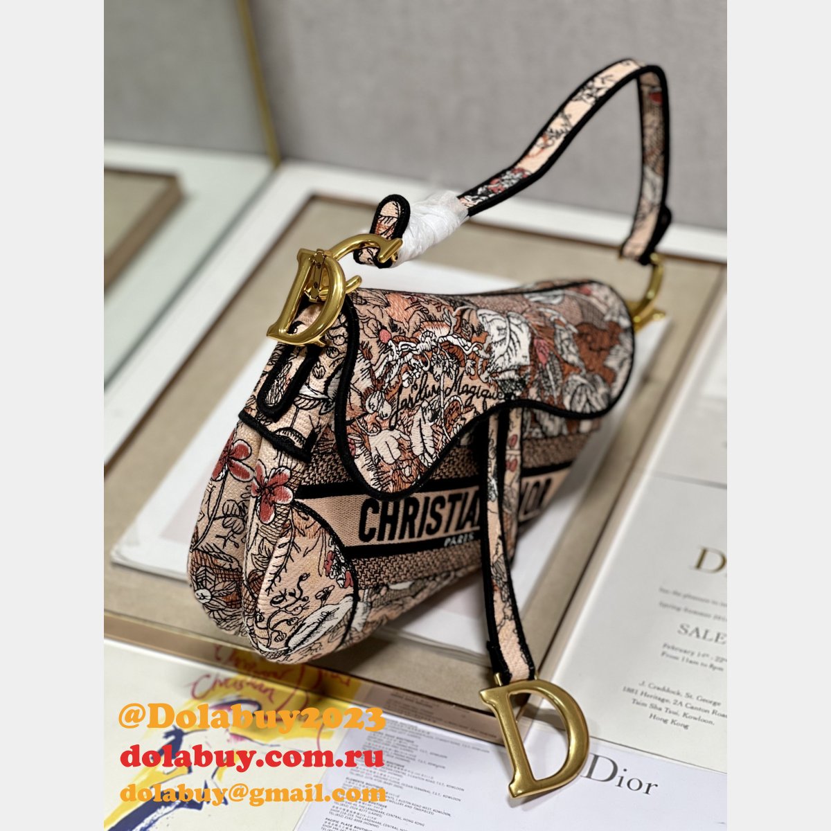 Buying Designers Replicas Dior 9012/0446 Oblique Saddle Bag