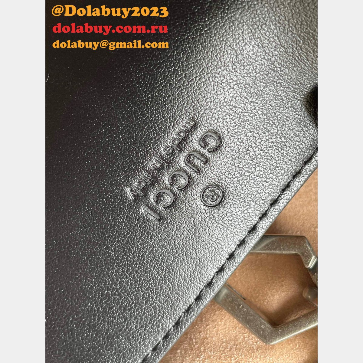 high quality G*u*i replica 681483 black small gg marmont tote bag