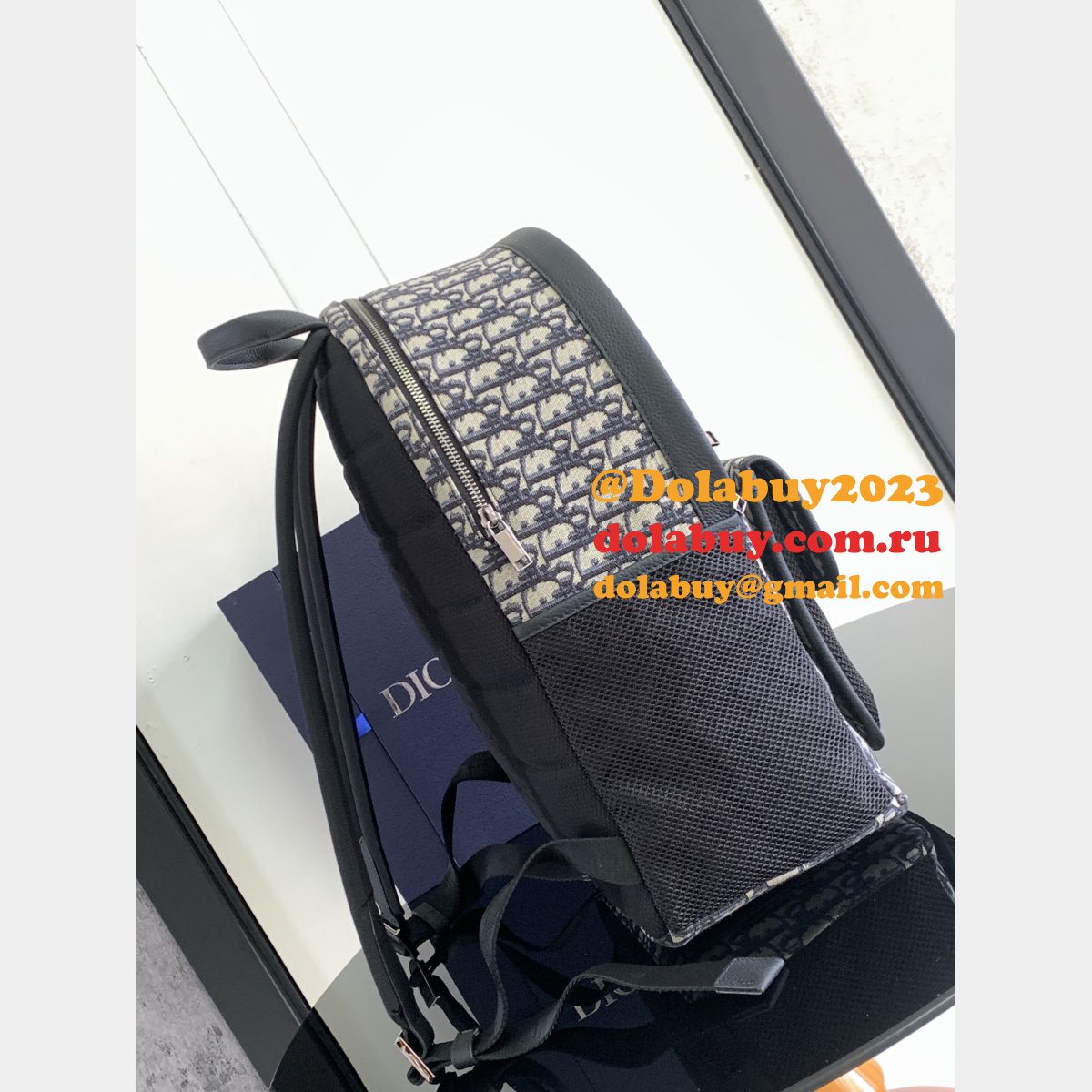 Luxury men Duplicate dior Oblique backpack