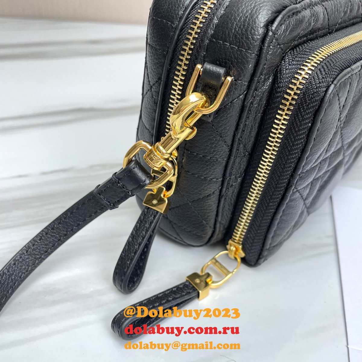 High Quality Dior Caro Bag Brown Supple Cannage Calfskin