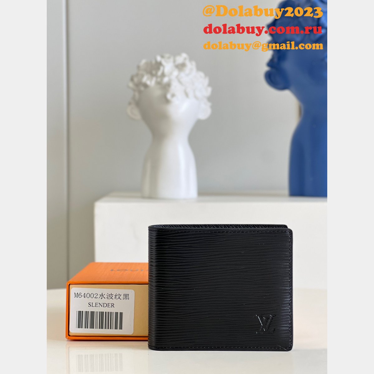 Louis Vuitton Men Replica M64002 Slender Wallet Monogram Eclipse Canvas