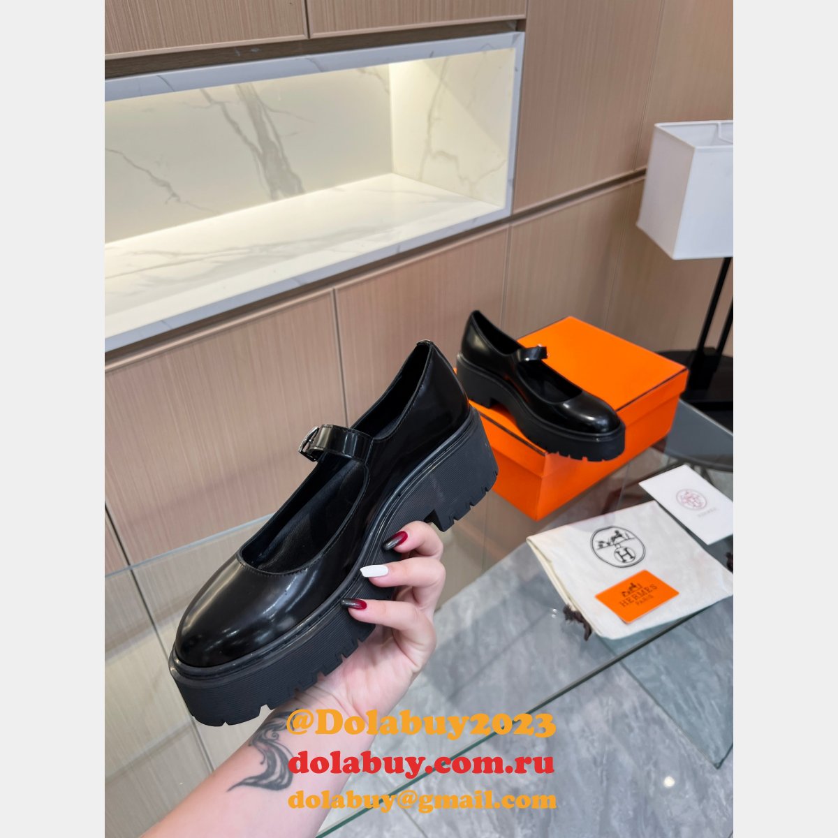 7 Star HERMES Designer High Quality LOAF shoes