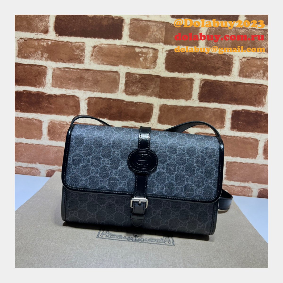 G*u*i 745679 gg messenger fashion interlocking g high replica bag