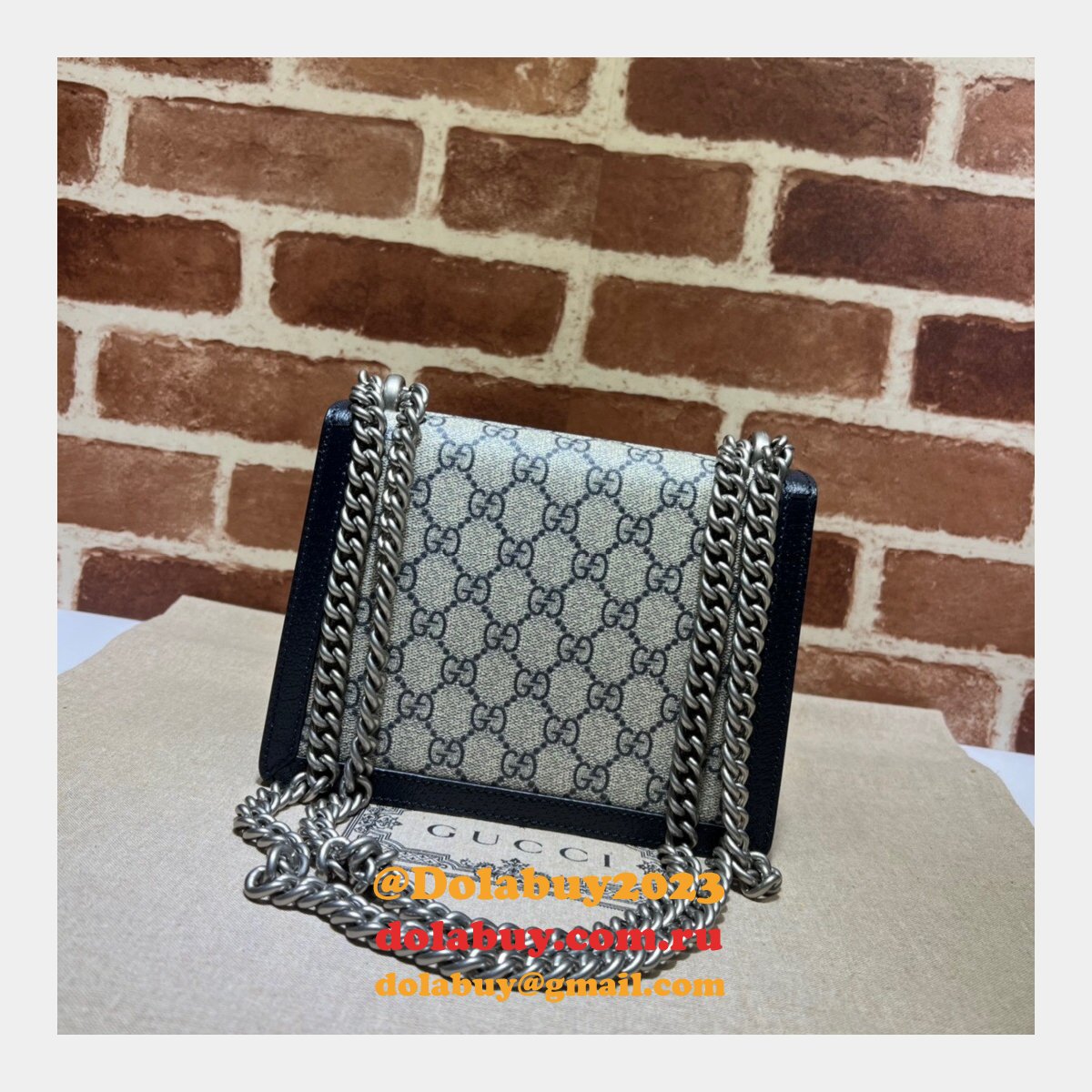 G*u*i fake 421970 gg supreme dionysus mini bag with dark blue leather for sale