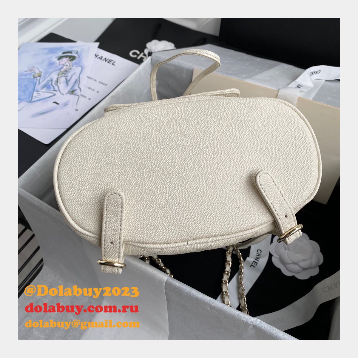 Best AS1371 White/Black High Quality Backpack Bag 21.5