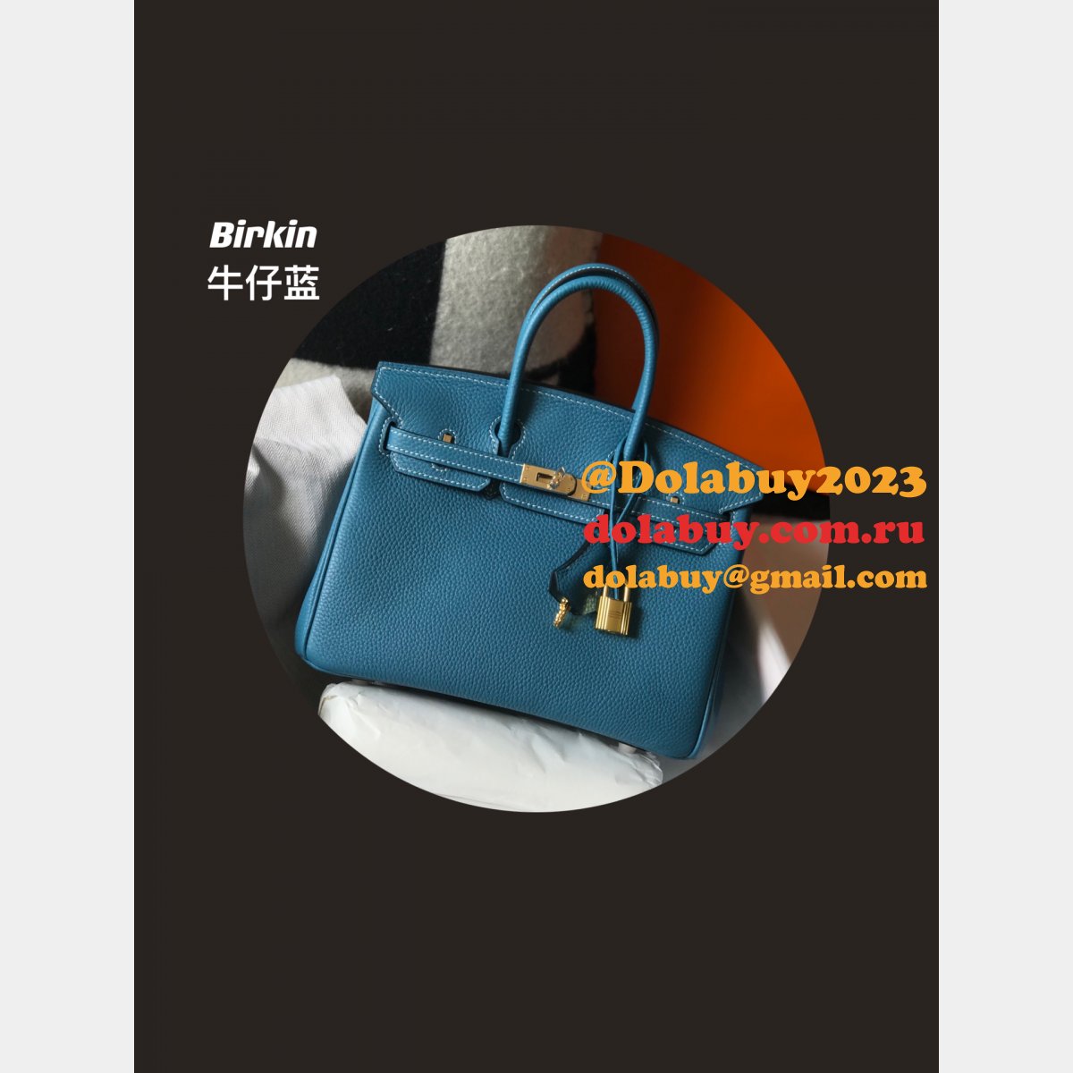 Quality Hermes Birkin Replica 25CM TOGO Leather Handbags UK