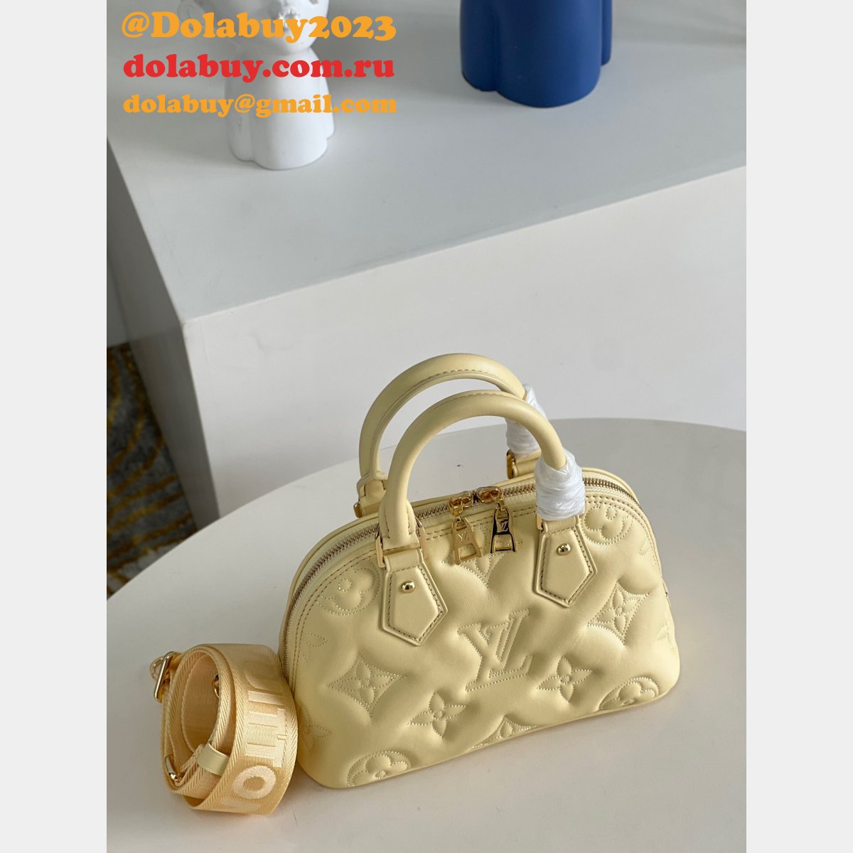 Designer Louis Vuitton Replica Alma 7 Star M59793/M59822 Bubblegram Leather