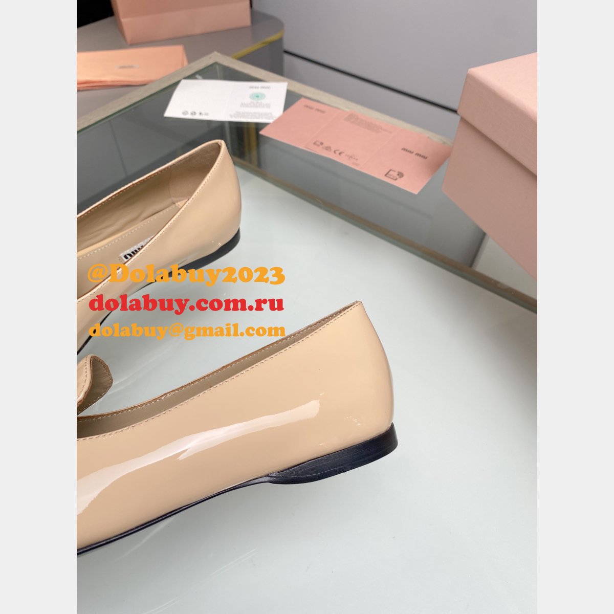 Duplicate Miu Miu Best Replica Ballet Flat Wholesale Shoes