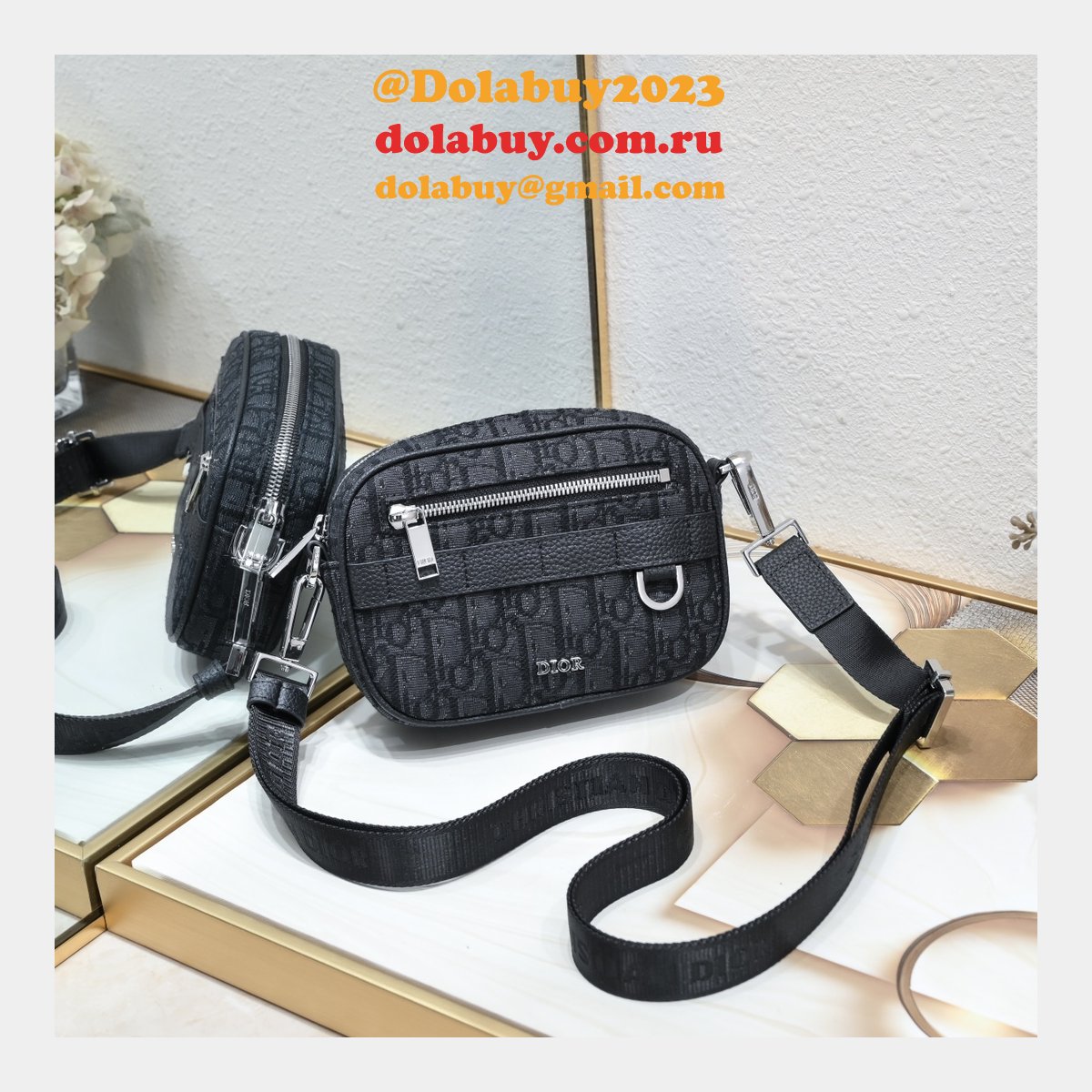 Cheap 1:1 Mirror CHRISTIAN DIOR Safari messenger bag