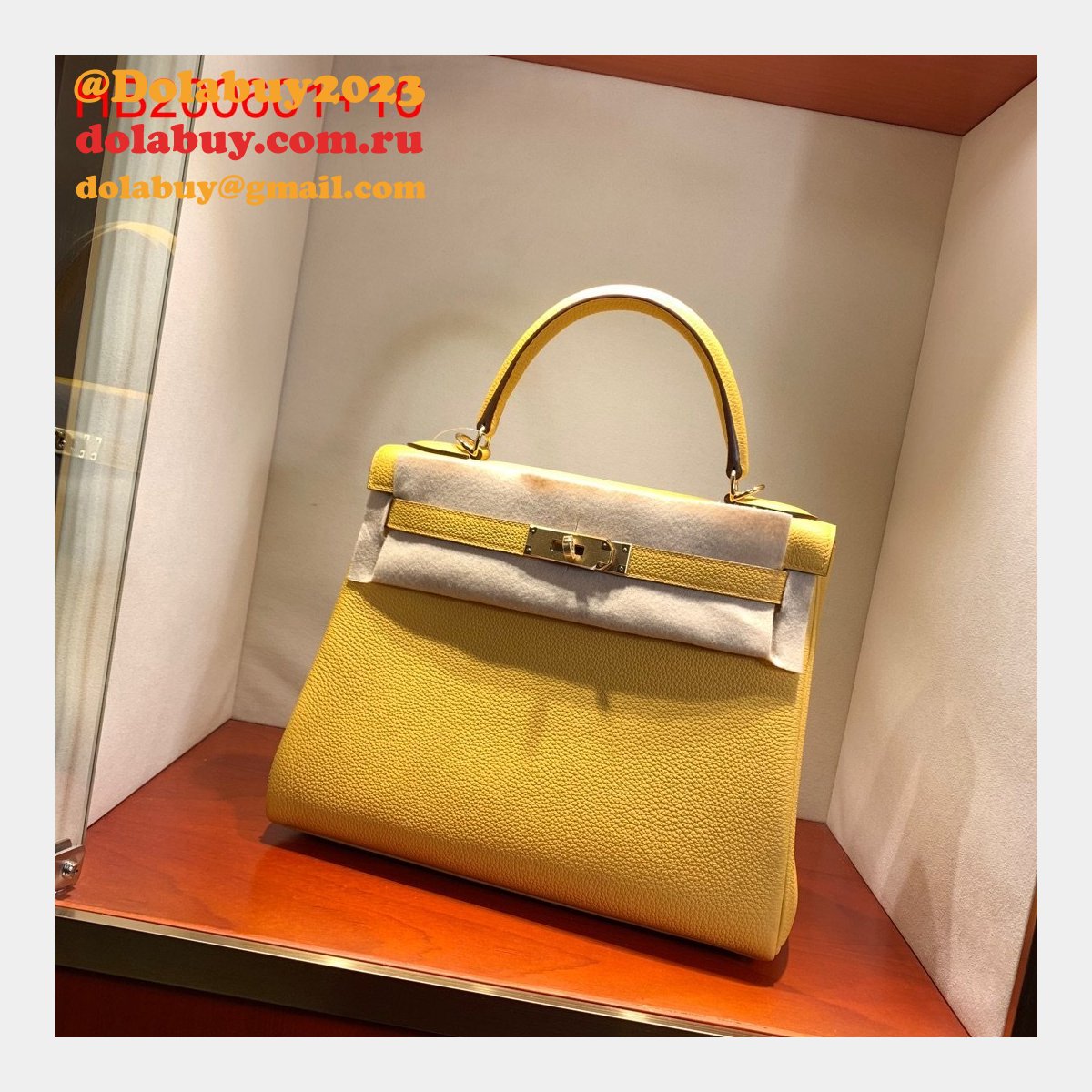 Hermes Kelly 32cm Togo leather Yellow