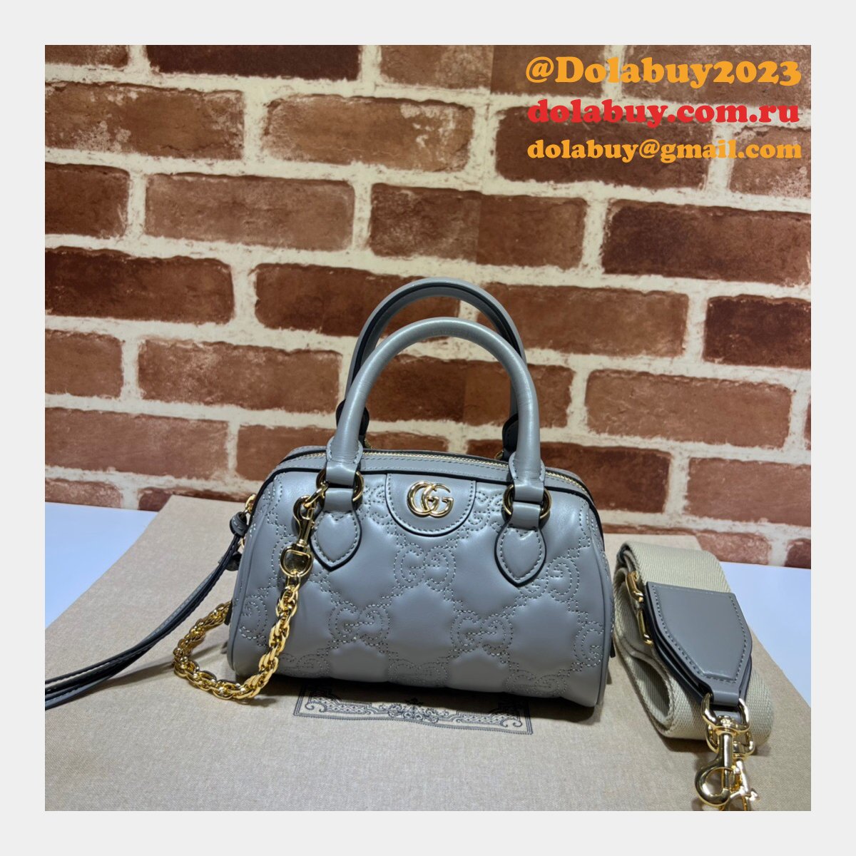 G*u*i best perfect gg matelassé leather top handle 702251 replica bag