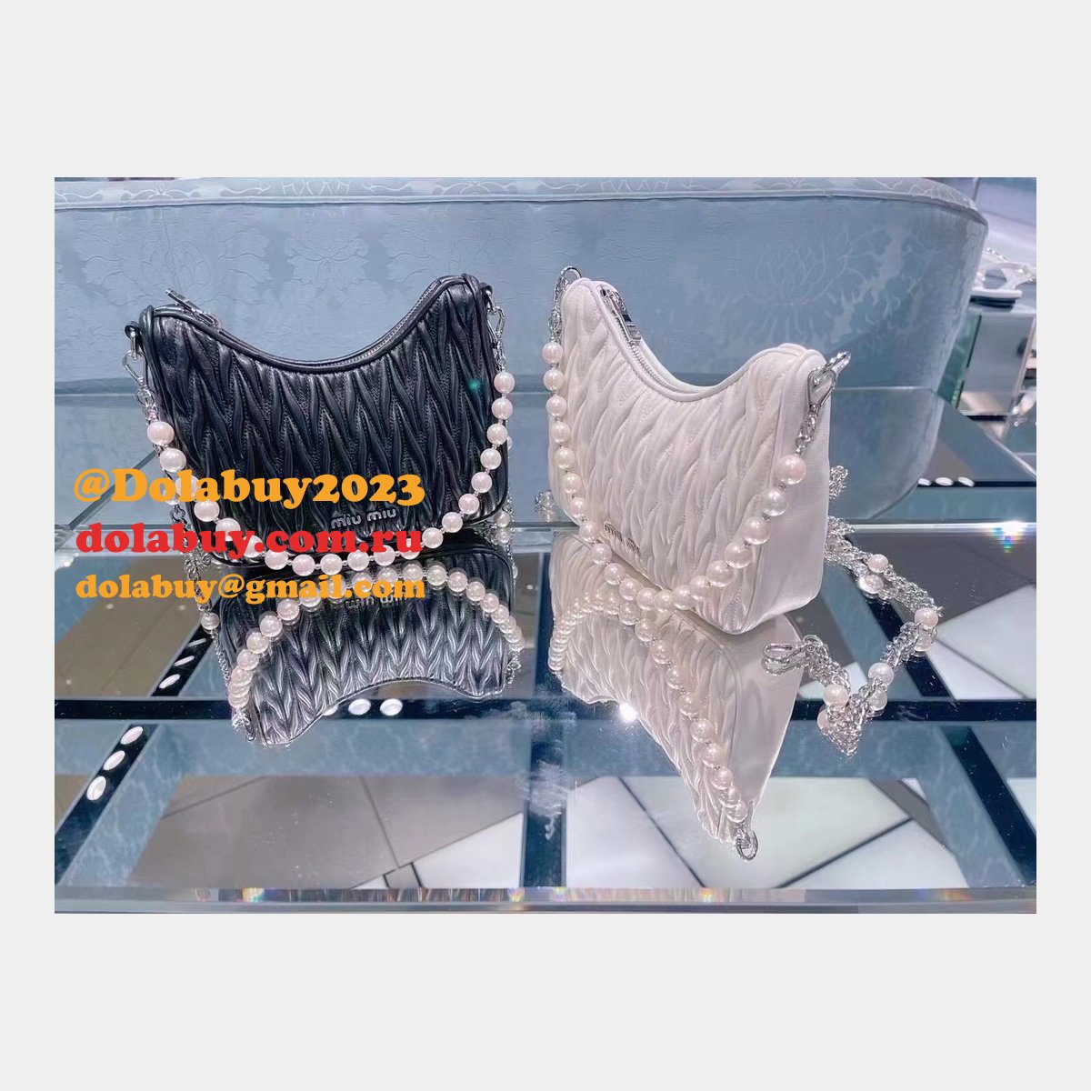 Best 2024 Replica Miu Miu Matelasse 5BH211 Quality Fake Bag