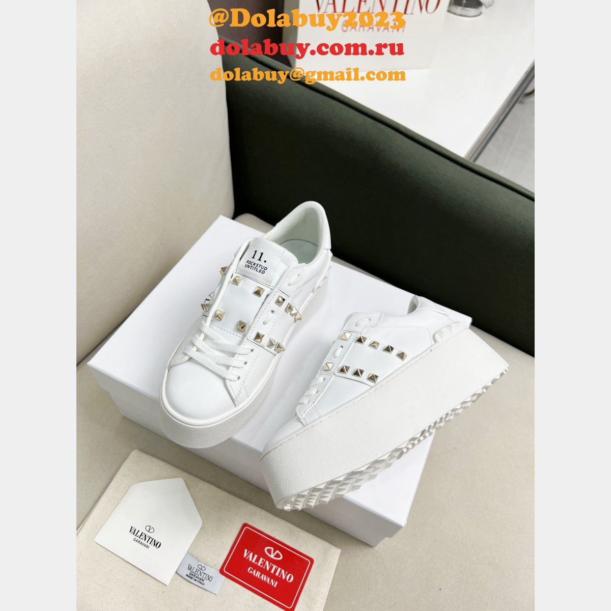 Valentino Replica Garavani Rockstud Untitled Platform Shoes