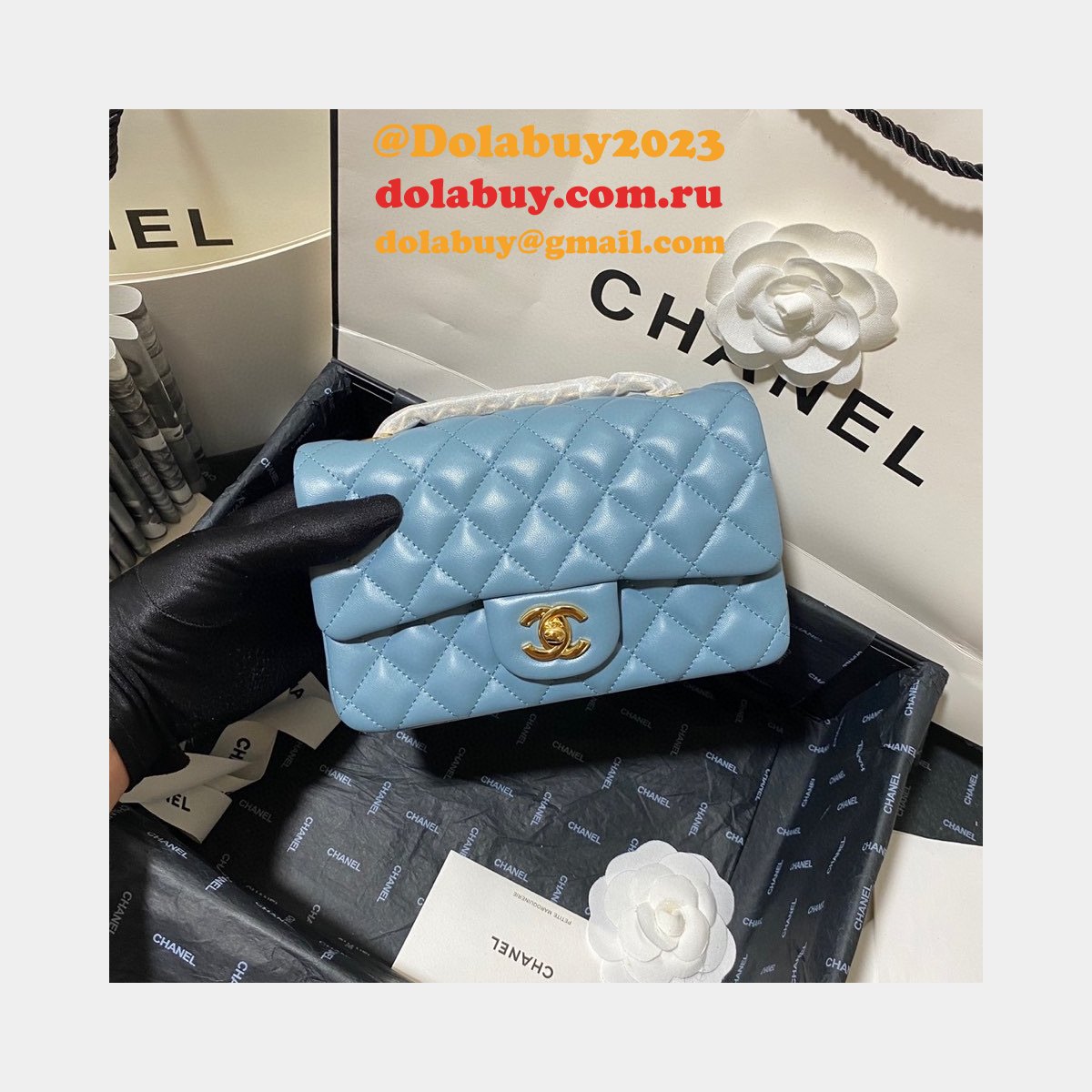 Wholesale CC Lambskin Flap Perfect 20CM Bag 1116