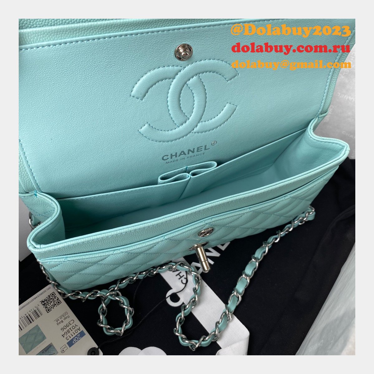 Top quality Fake Small Flap Lambskin CF 23cm