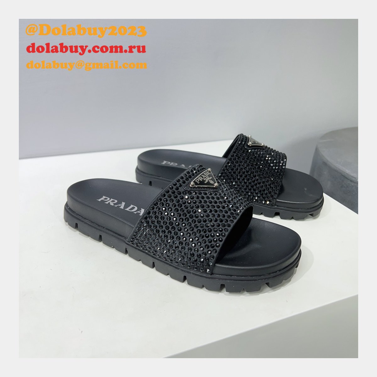 Our Dolabuy Webstore Prada Replica High Quality Flat Sandals