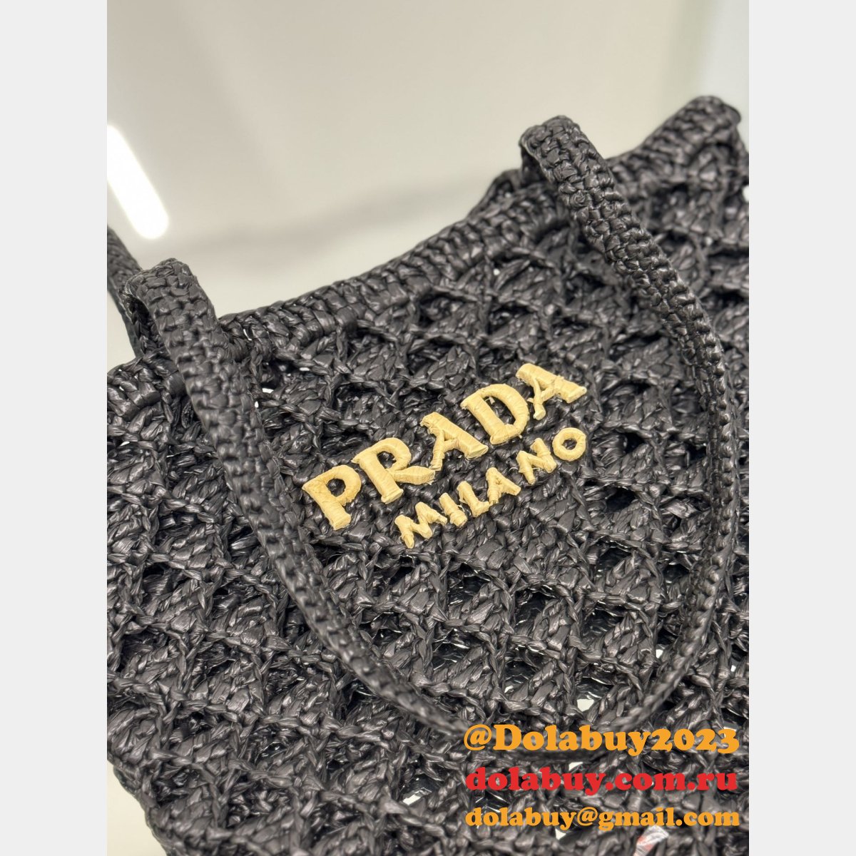 Wholesale Prada straw shopping bag 1BG493