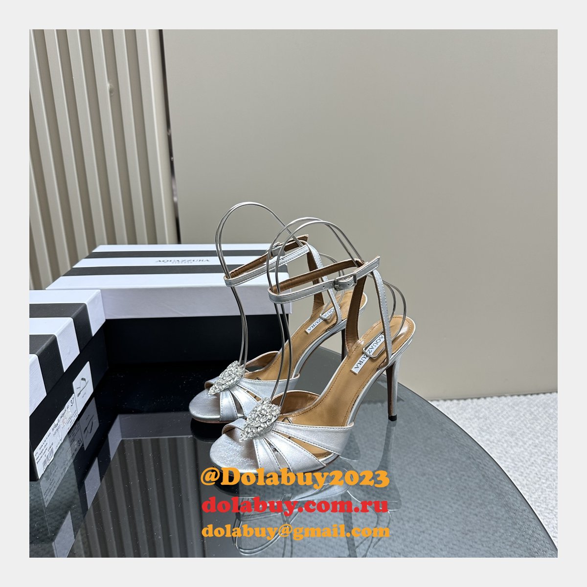 Wholesale Cheap Aquazzura Heels 8.5cm Sandals Perfect Shoes