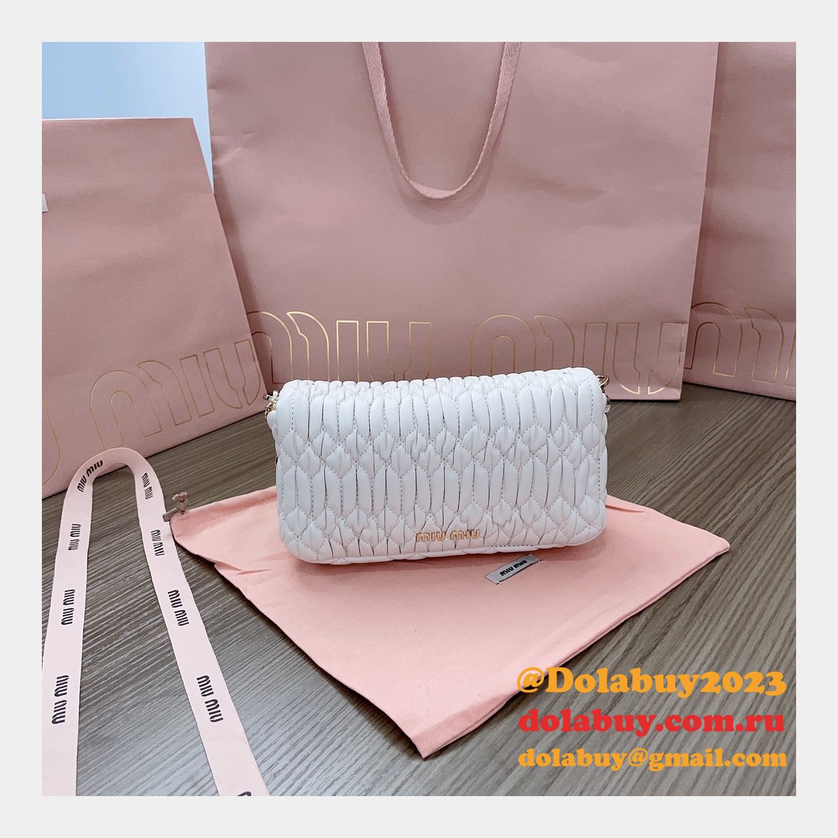 Luxury Designer Replica Miu Miu 5BP079 Cloquet 7 Star Bag