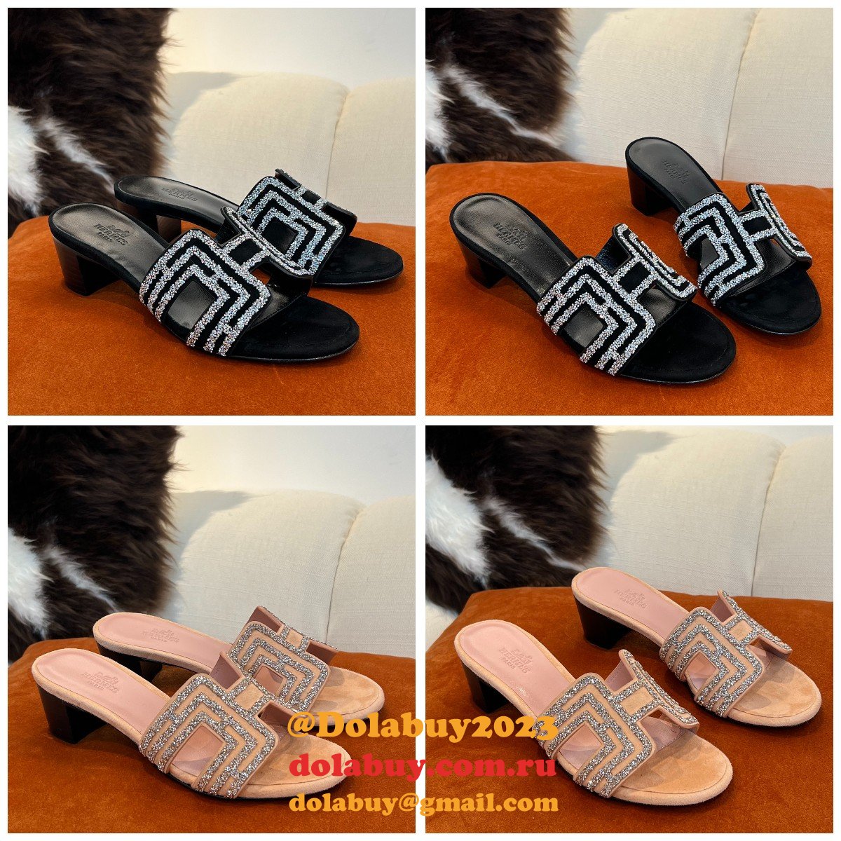 Designer Replica Hermes Oran Slippers Luxury Shoes