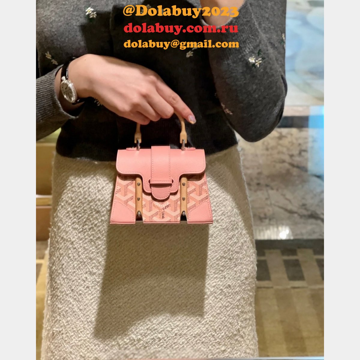 Cheap Goyard Replica Saigon Structure Nano Goyardine Bag