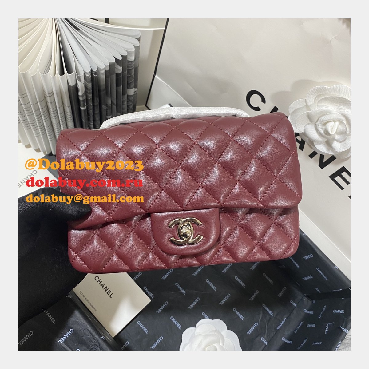 Fashion CC Lambskin Flap Designer 20CM Bag 1116