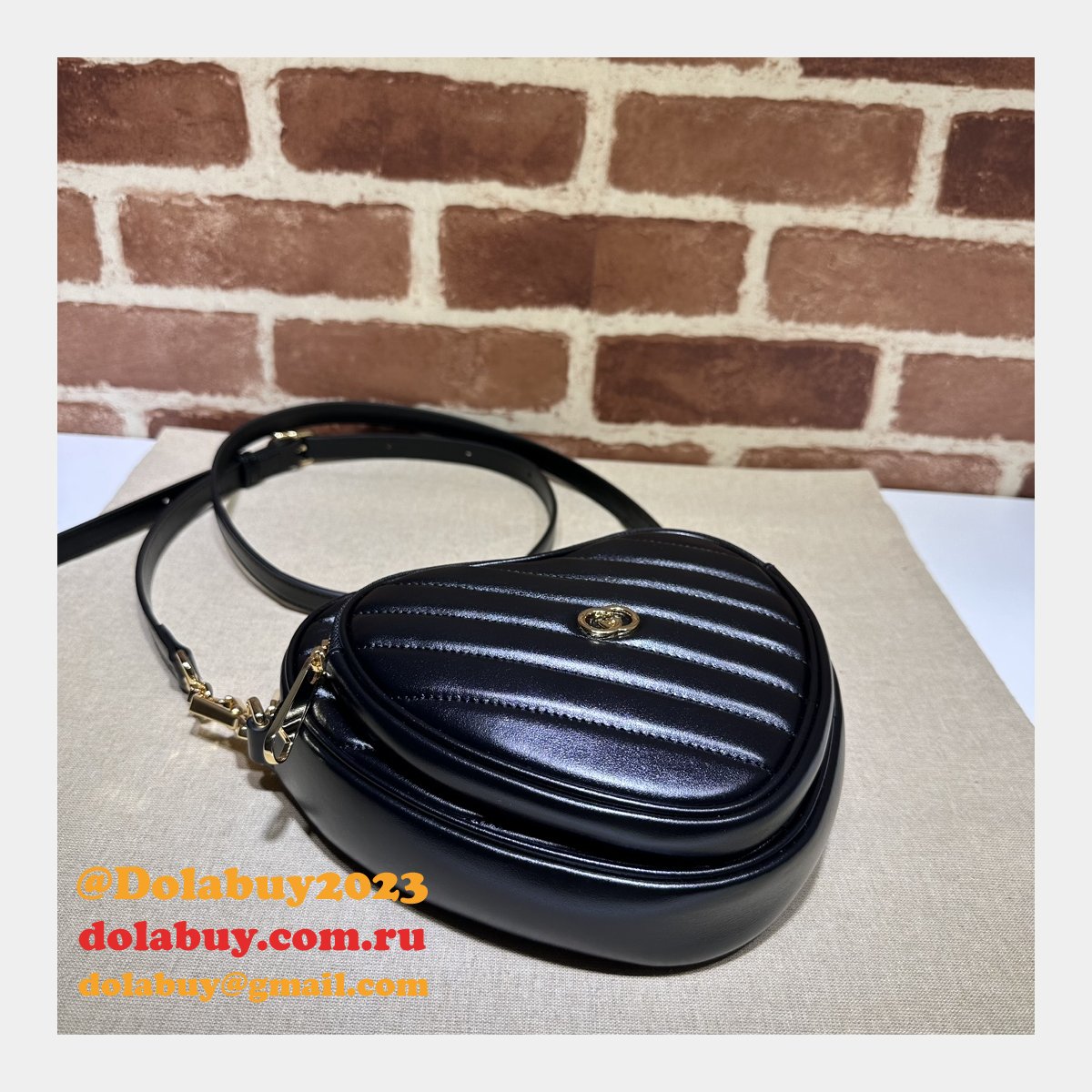 Top Quality GG MARMONT 751628 Heart matelasse BAG