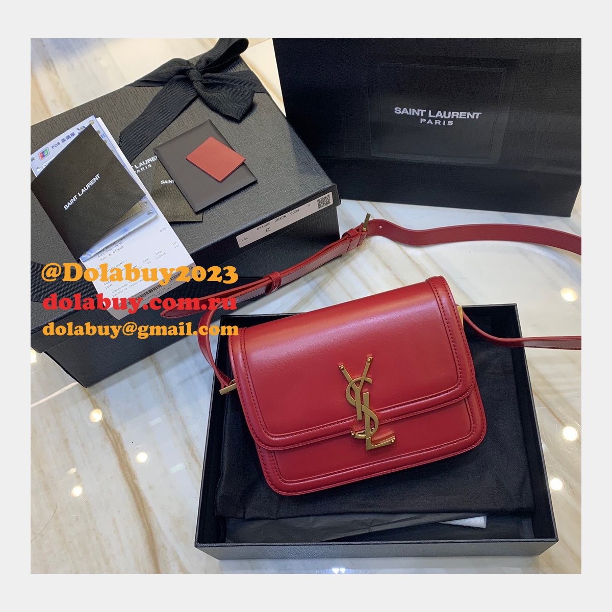 Saint Laurent YSL Solferino Replicas 634306 Satchel Leather