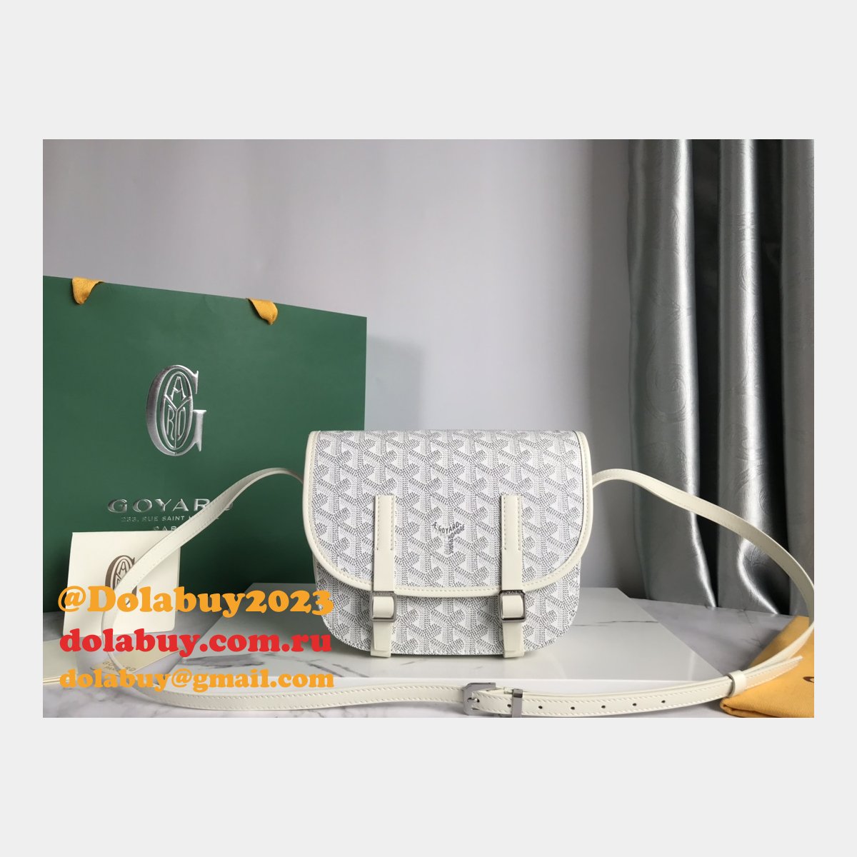 Copy Goyard Chevron Belvedere Duplicate Messenger GY020098 Fake Bag