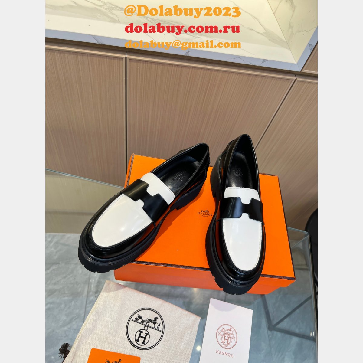 Replica Knockoff Hermes classic popular Oxford thick-soled Loaf