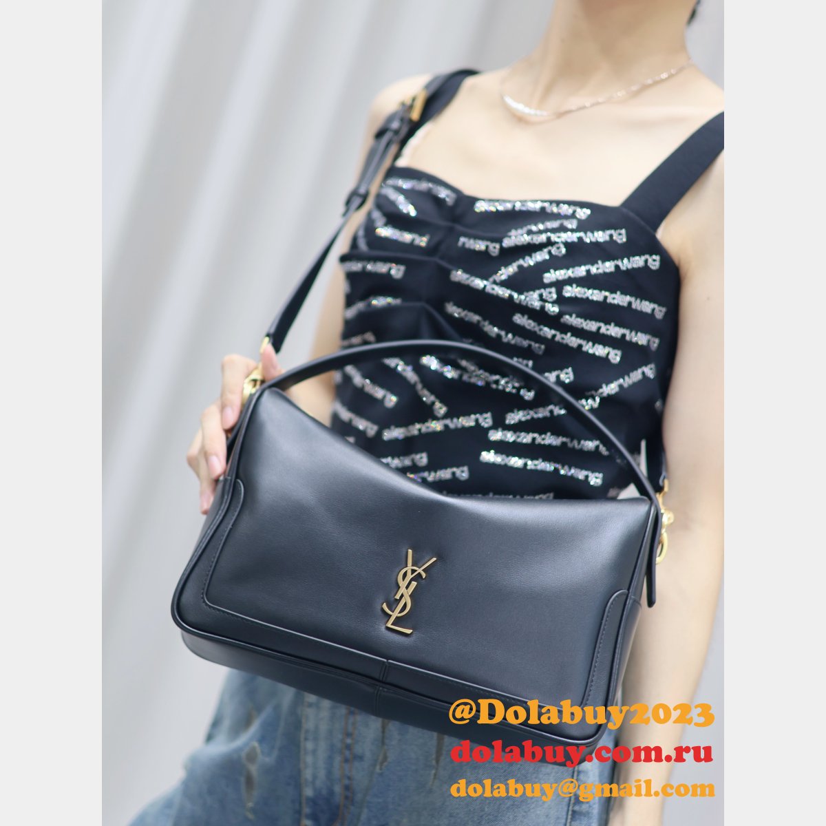 Saint Laurent Replica Camera Top-Handle 753826 Black Bag