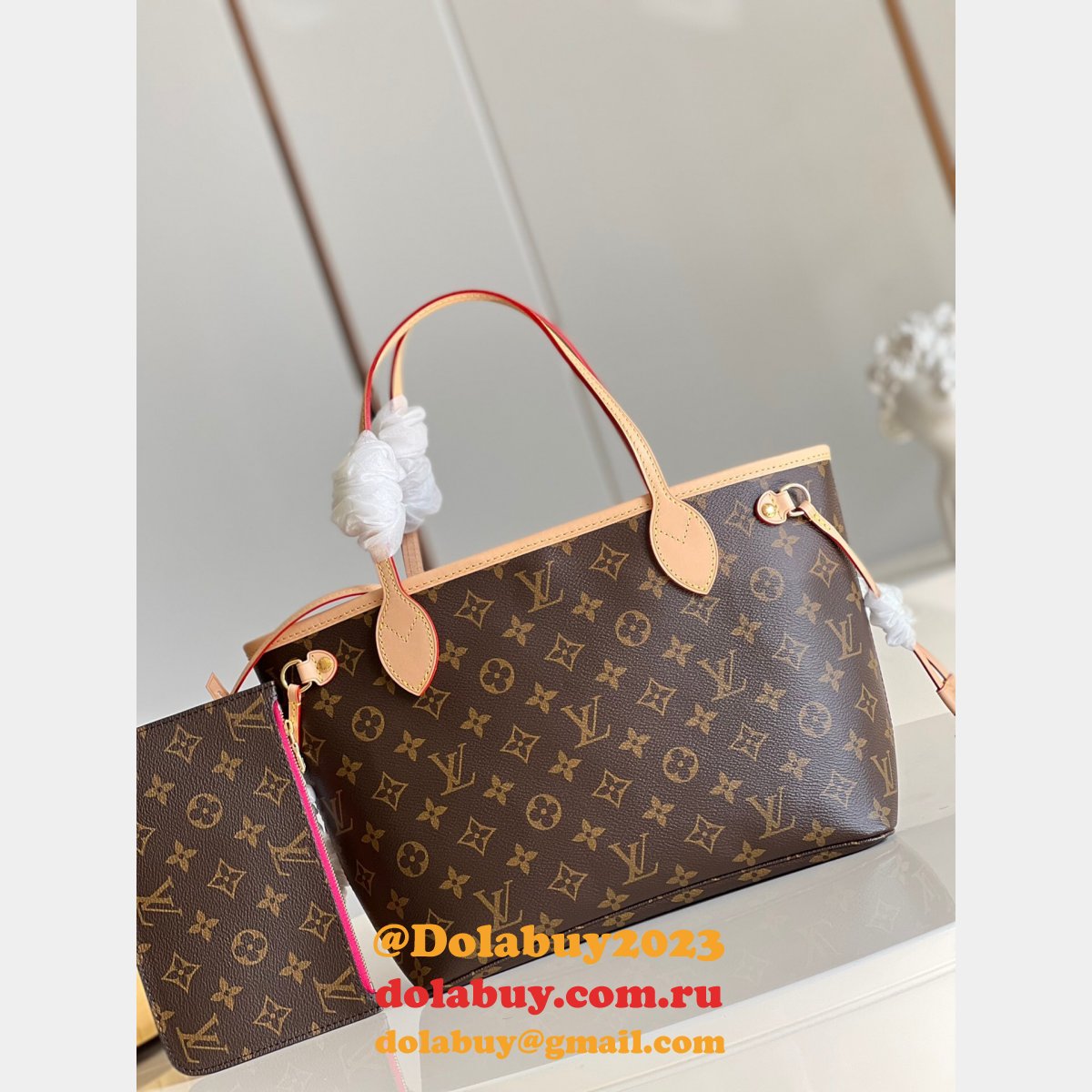 High Quality Louis Vuitton Replica Neverfull Damier/Monogram N41362/M41245  PM Bags 29CM