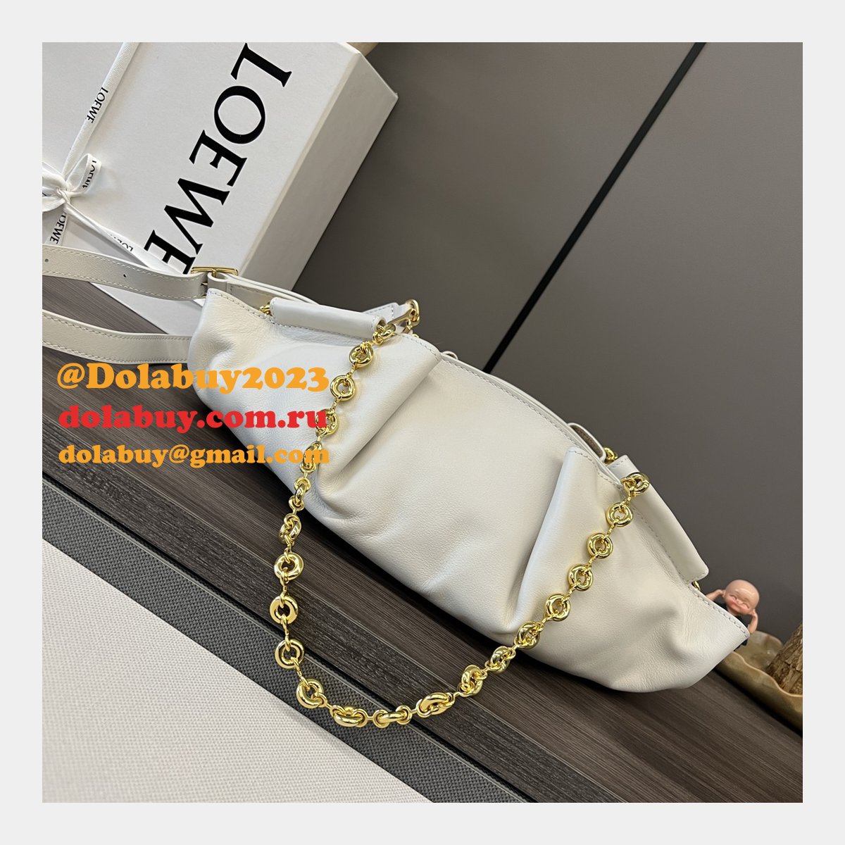 Luxury loewe Paseo small Nappa leather women bag