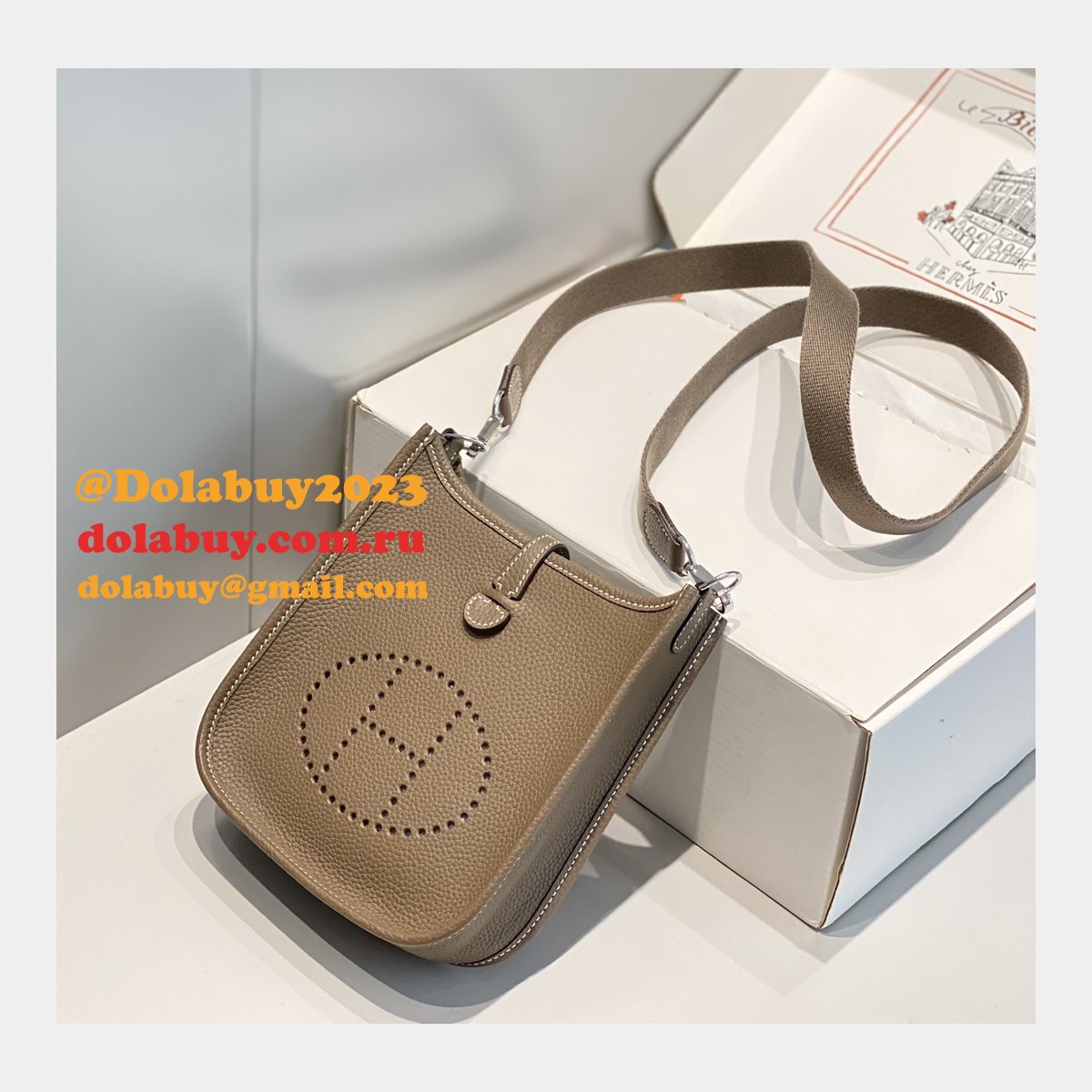 Replica Hermes Evelyne Top Quality Online Store elephant grey
