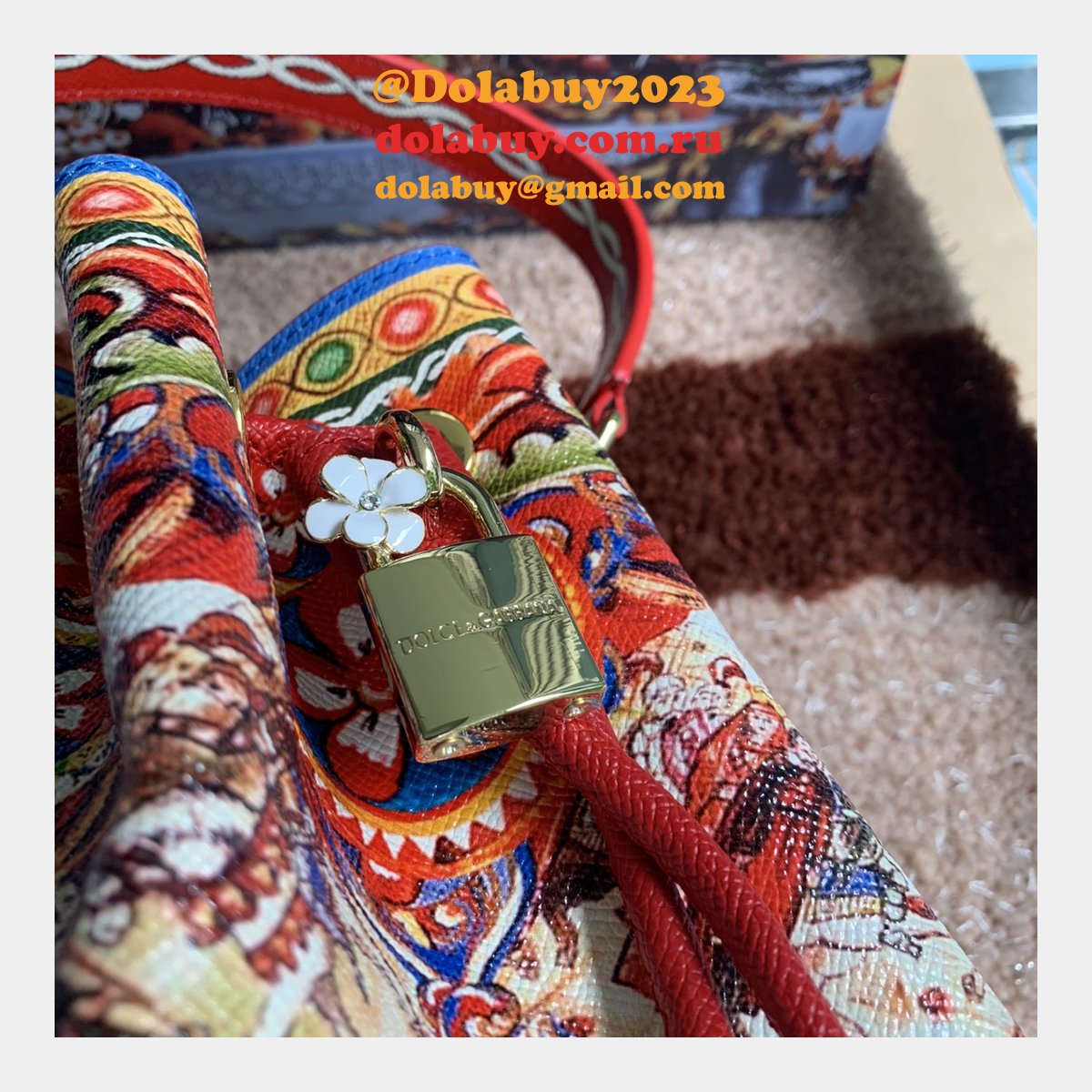 Multicolor Majolica 5500 Bucket Sling Fake Dolce & Gabbana Bag