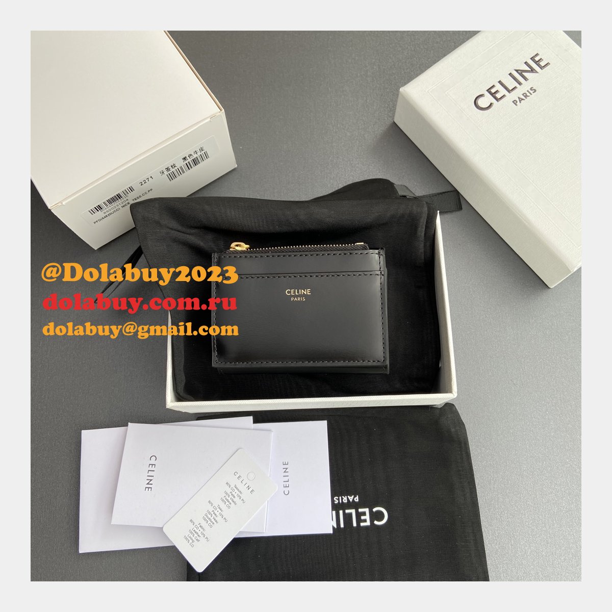 High Quality Fashion CELINE TRIOMPHE short wallet