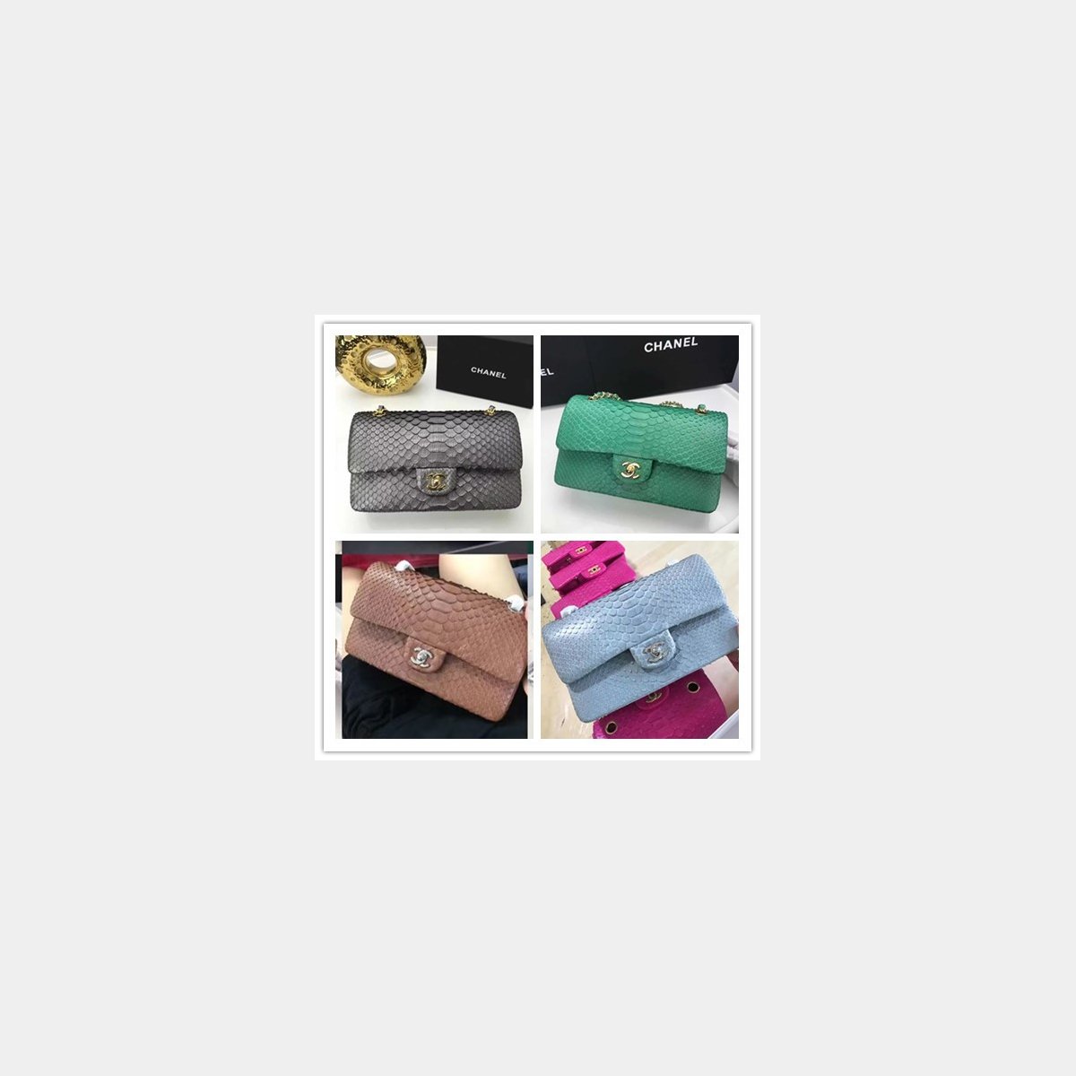 7 Star Best CC SNAKE SKIN CF CLASSIC BAG