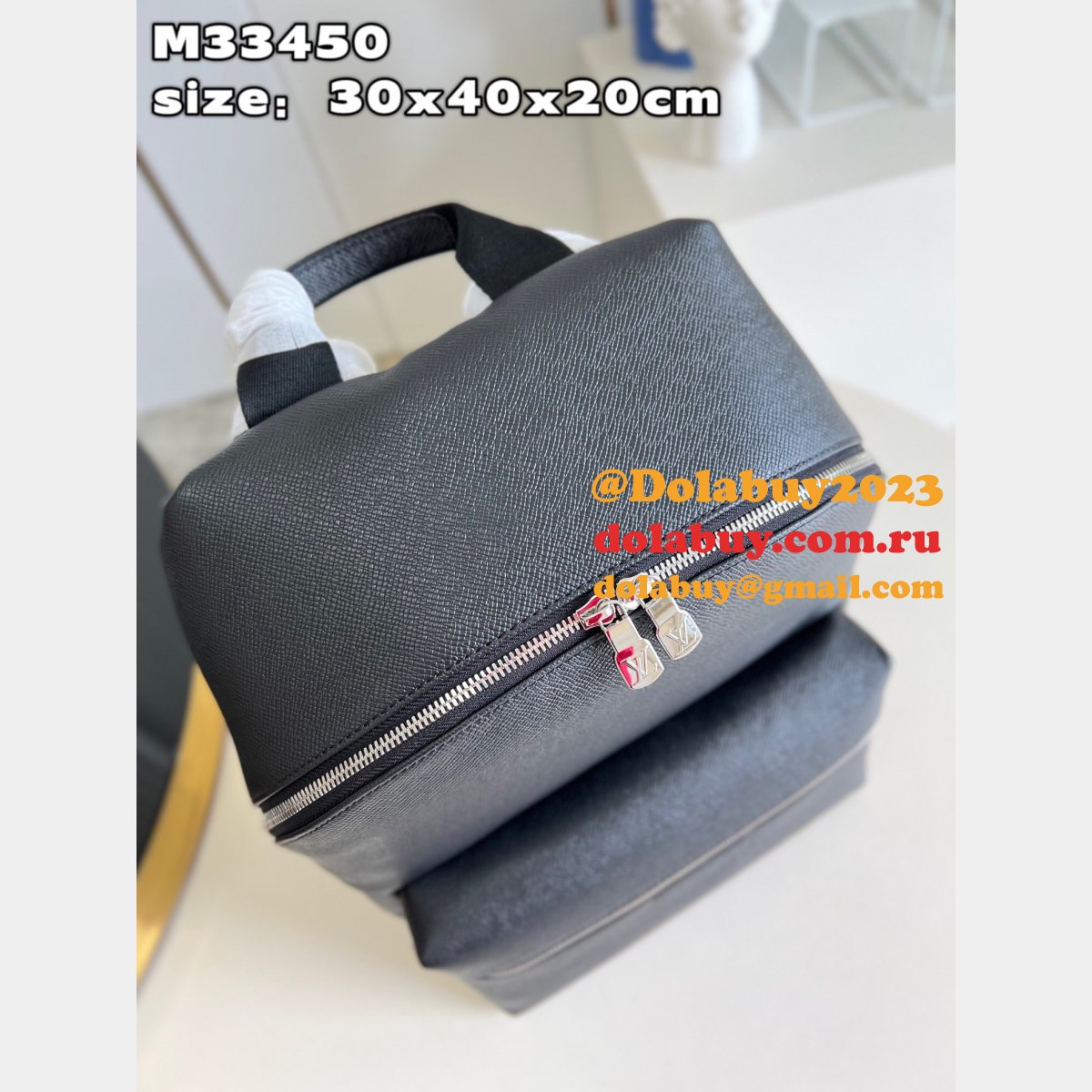 Replica BACKPACK Louis Vuitton DISCOVERY M33450 Black Taiga Bag