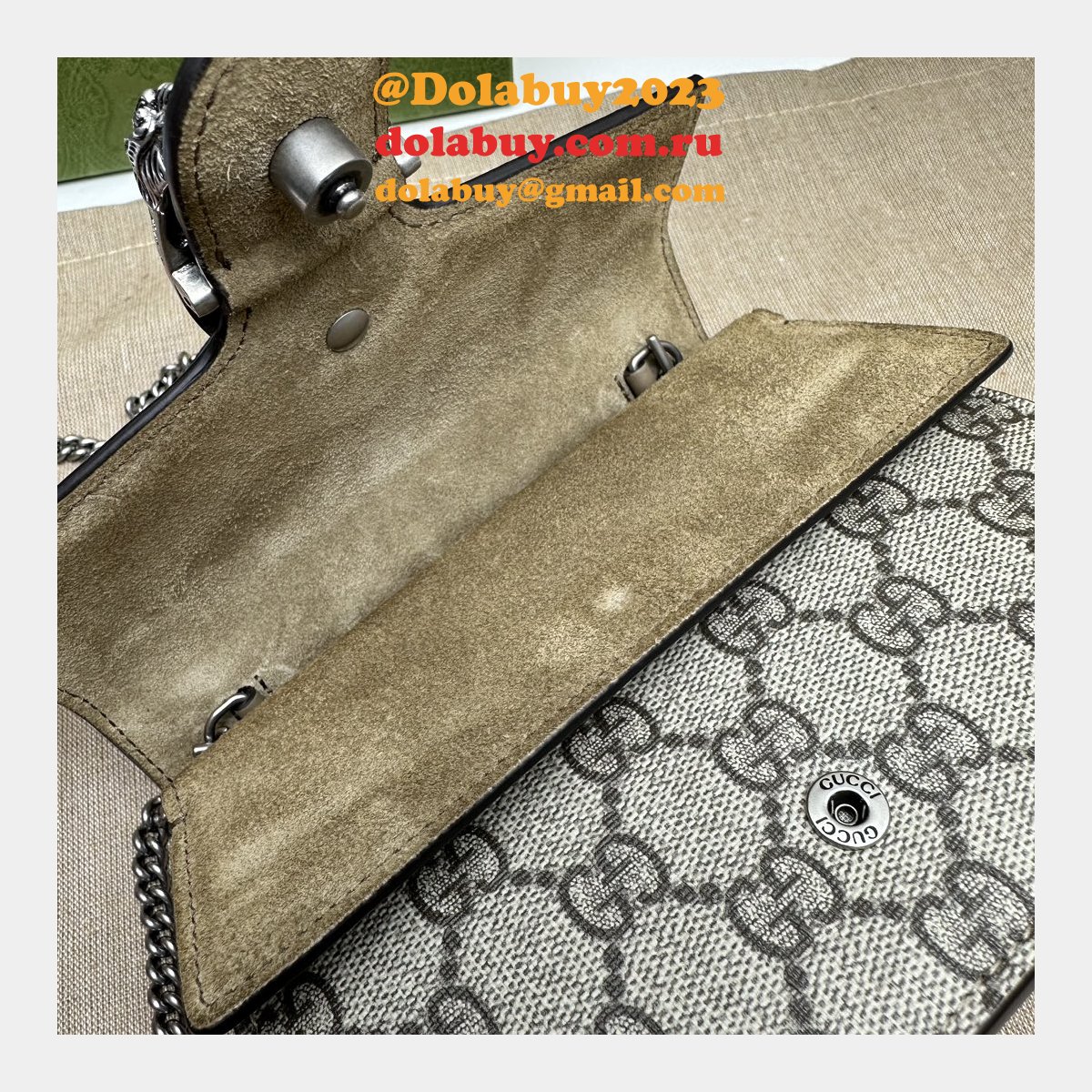 dionysus top handle G*u*i 1:1 mirror 752029 replicas bag