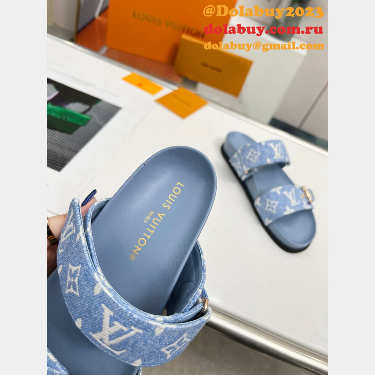 Top Quality LOUIS VUITTON men slippers