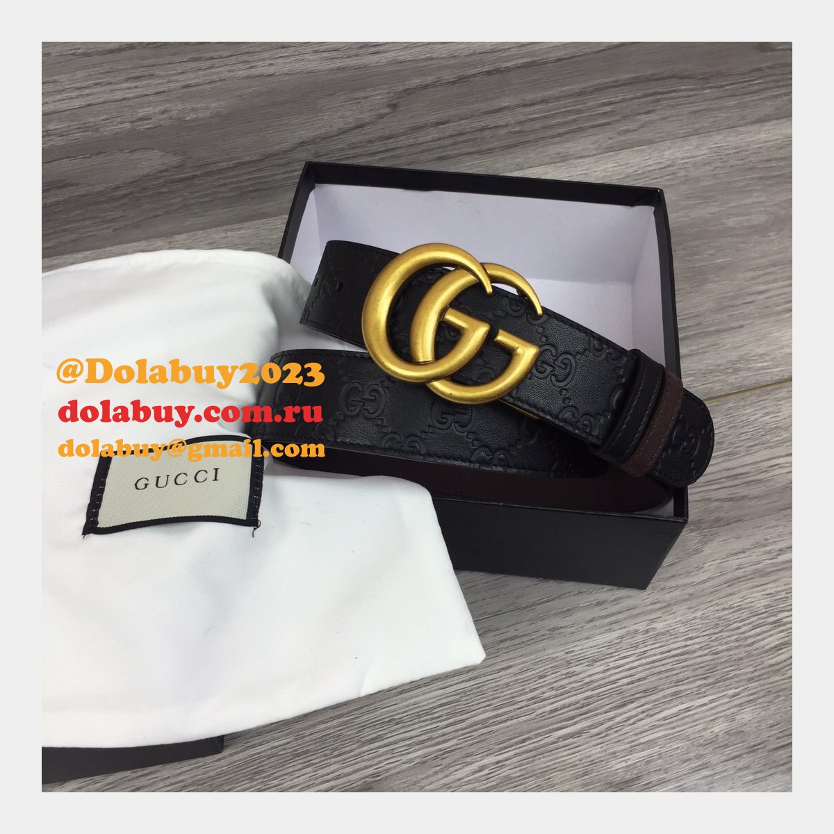 G*u*i belt with double g buckle 37mm-1 knockoff