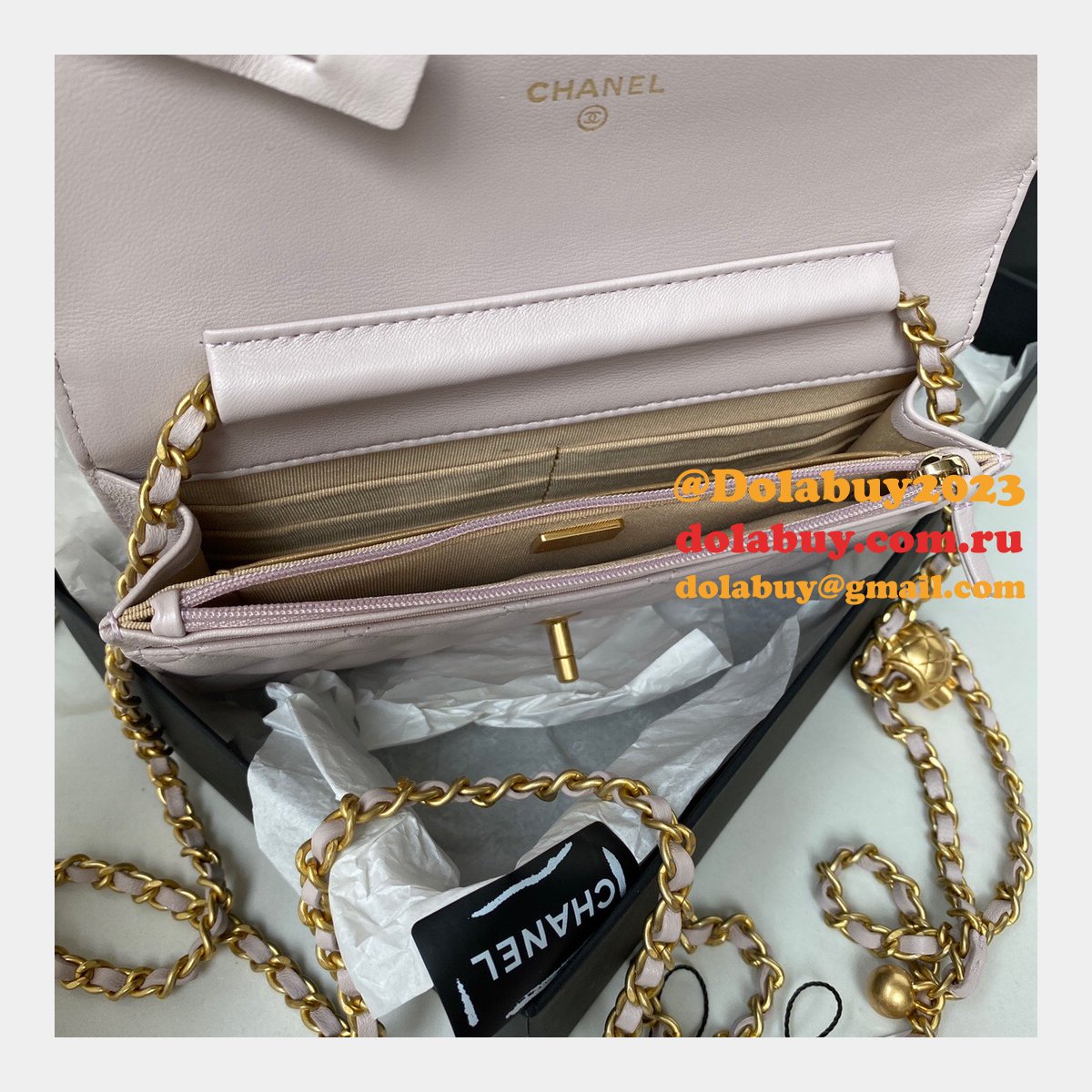 Replica 19CM Iridescent Wallet On Chain WOC AP1450 Bag