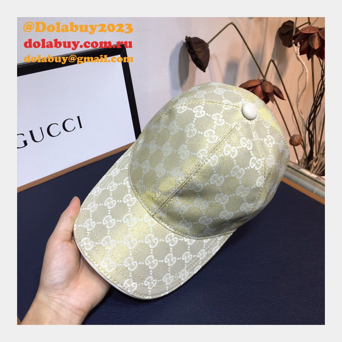 replica G*u*i cowhide leather adjustment strap hats