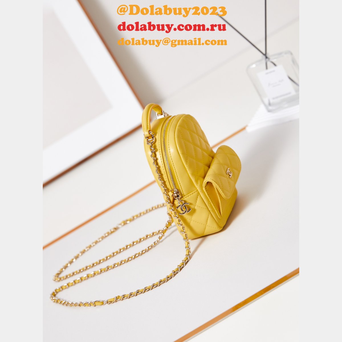 Luxury 24Cmini lambskin women backpack AP3753