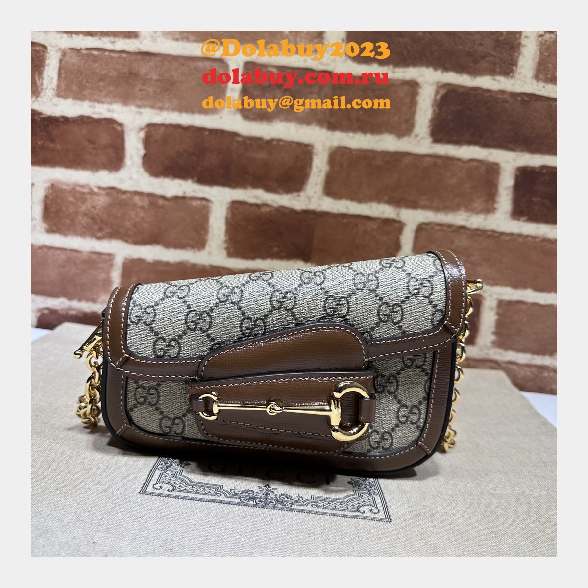 Horsebit Shoulder Gucci Perfect 1955 774209 Fashion Brown Bag