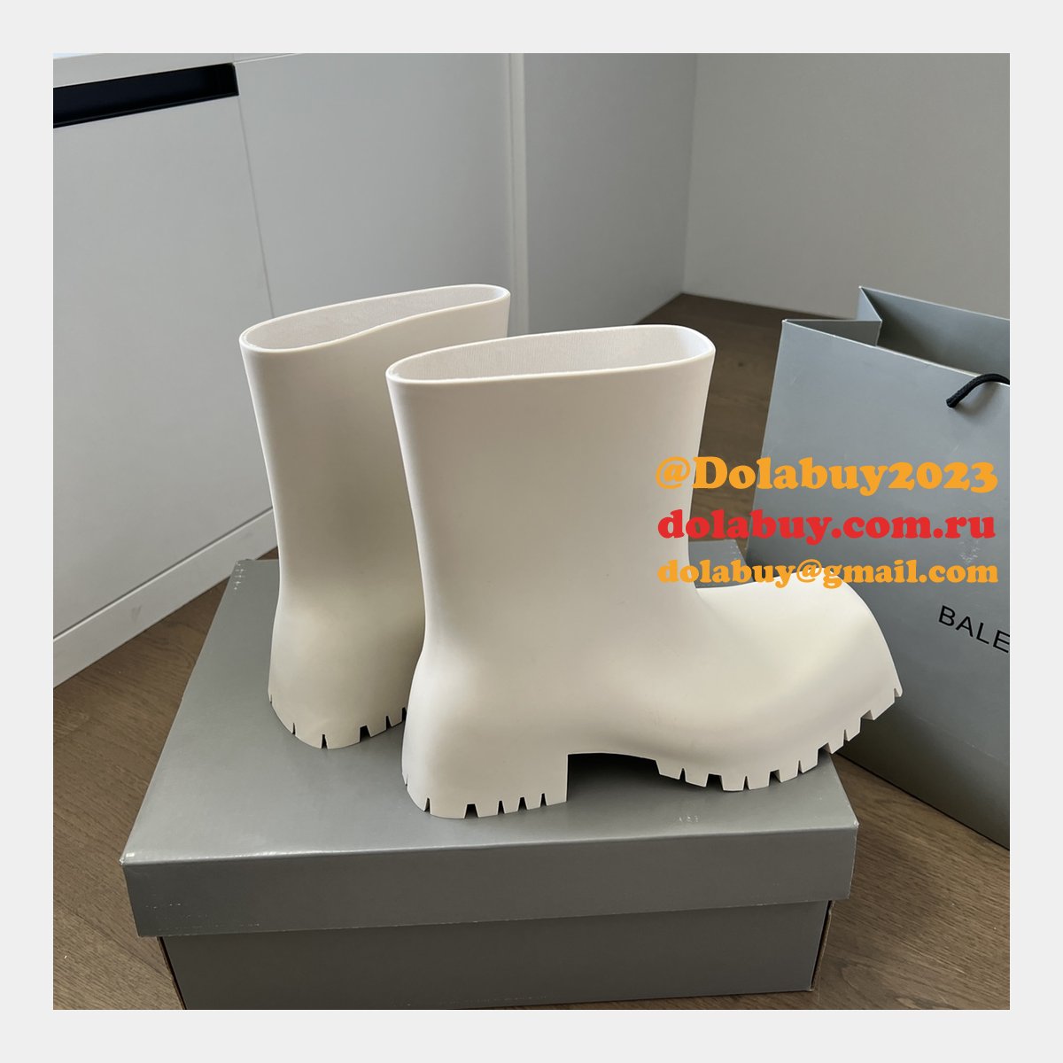 Replica Balenciaga Luxury Trooper Rubber Boot 1:1 Mirror Dolabuy