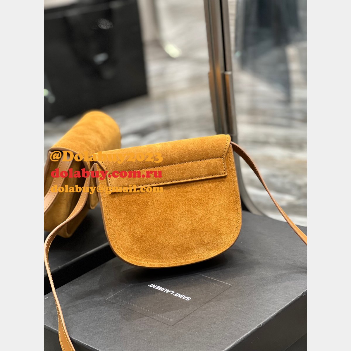 Fake Saint Laurent Smooth 619740 Leather Kaia Small Satchel