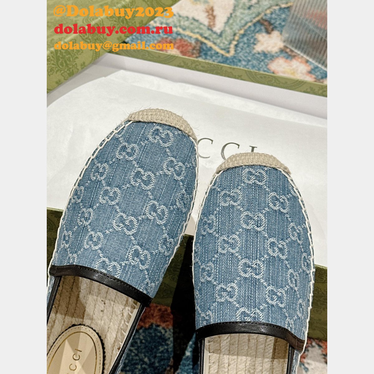 duplicate wholesale G*u*i fashion espadrille
