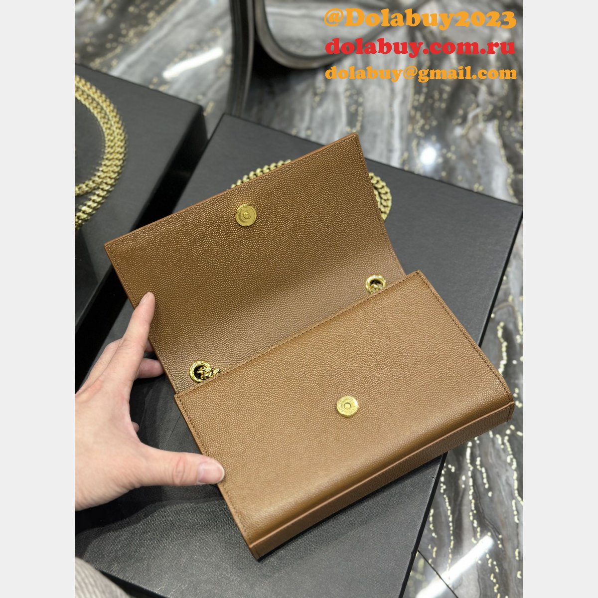 YSL Leather Kate 469390/364021 Designer Replica Bags